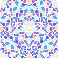 Colorful mosaic style vector seamless pattern