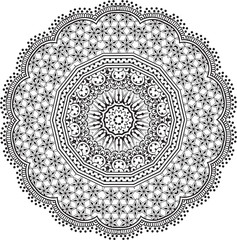 floral round lace mandala