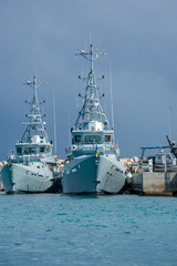 Two Ships Docked in Barbados