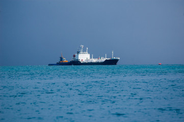 Oil Tanker (Barge) on the High Seas