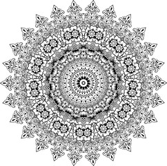 floral round lace mandala