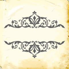 Vector baroque of vintage elements for design. 