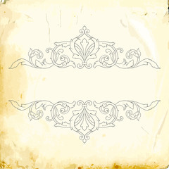 Vector baroque of vintage elements for design. 