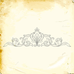 Vector baroque of vintage elements for design. 