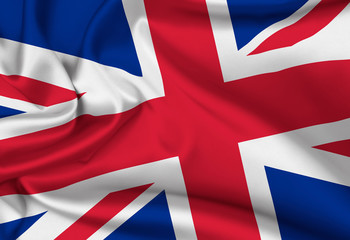 Great Britain silk or satin flag
