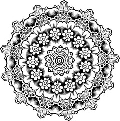 floral round lace mandala