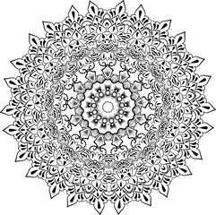 floral round lace mandala
