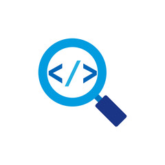 Code Search Logo Icon Design