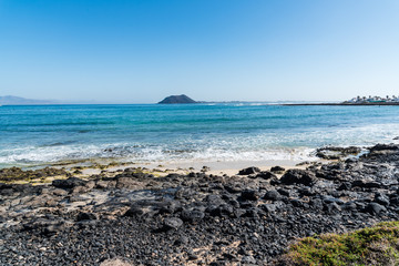 Fototapeta na wymiar Beach of Corralejo Bay