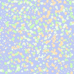 Spring Tender Colorful Seamless Pattern. Circles, Spots and Dots Endless Textures. Perfect for Pastel Background and Surface Design.