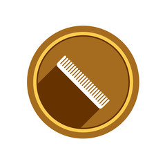 Hairbrush icon. Vector Illustration