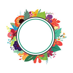 nvitation Design with a floral frame