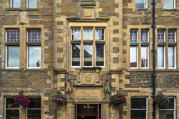Fototapeta premium Kirkwall Town Hall exterior. Kirkwall is the largest town and capital of the Orkney Islands, Scotland, Britain
