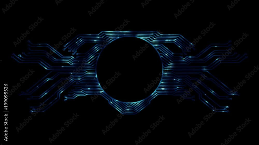 Fototapete abstract background with high tech circuit board. microchip background with simmetrical motherboard 