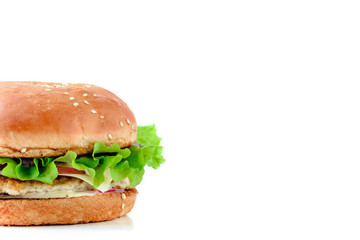 hamburger on a white background isolate