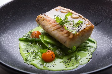 Photo sur Plexiglas Poisson Filet de poisson blanc cuit