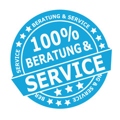 Beratung & Service Button Blau