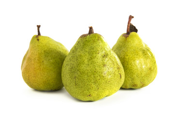 Ripe pears on a white background, isolate, 