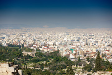 Fototapeta na wymiar Aerial view of Athens