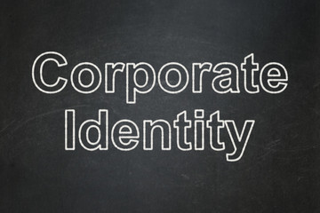 Business concept: text Corporate Identity on Black chalkboard background