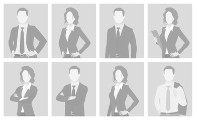 Default placeholder man and woman half-length por