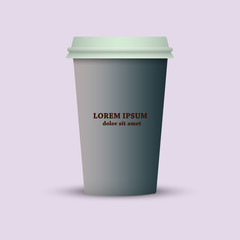 Take out coffee cup vector icon