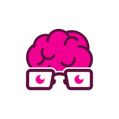 Brain Geek Logo Icon Design