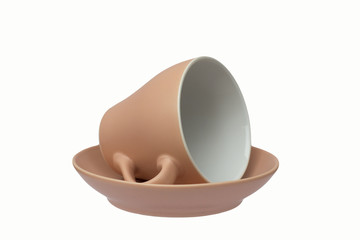 pink cup on a saucer