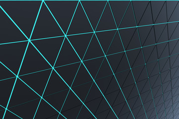 Abstract 3D minimalistic geometrical background of triangles