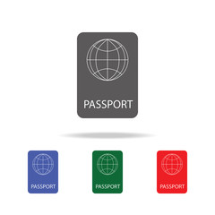 Passport icon. Elements of airport multi colored icons. Premium quality graphic design icon. Simple icon for websites, web design, mobile app, info graphics