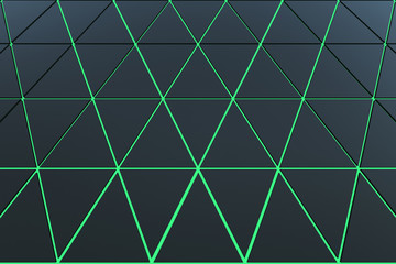Abstract 3D minimalistic geometrical background of triangles