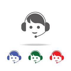 Call center icon. Elements of airport multi colored icons. Premium quality graphic design icon. Simple icon for websites, web design, mobile app, info graphics