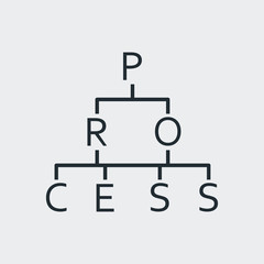 Logotipo PROCESS en fondo gris