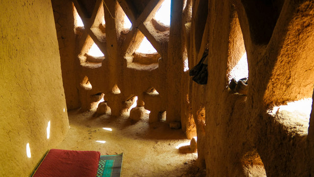 Interior view to traditional old bakery in Agadez, Niger