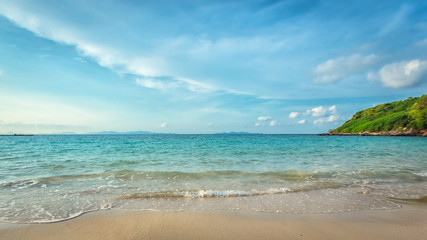 beach at Island in Thailand with blue sky.