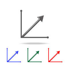 steady growth arrow chart icon. Elements of chart and trend diagram multi colored icons. Premium quality graphic design icon. Simple icon for websites, web design, mobile app