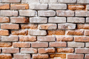 Old red brick wall texture