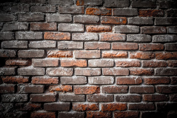 Old red brick wall texture