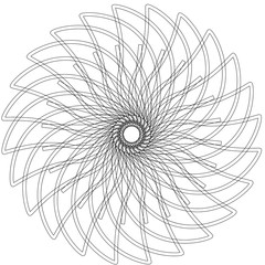Abstract radial coloring page 