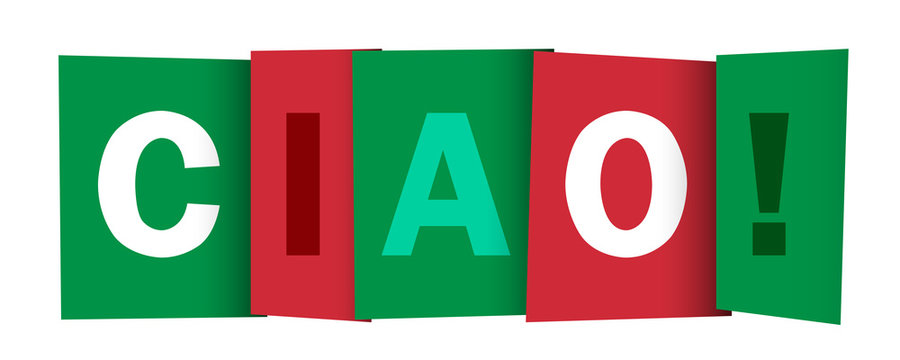 CIAO! colourful letters icon