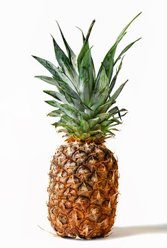 Fresh delicious ripe pineapple isolated on white background