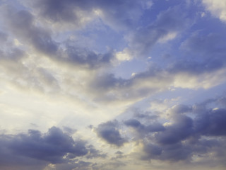 Naklejka na ściany i meble Cloud scape sky blue bright daylight nature background