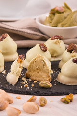 Pistachio truffles.