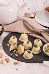 Pistachio truffles.