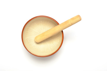 Grinder bowl on white background 