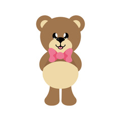 cartoon bear with tie