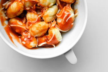 Gnocchi with cheese and tomato sauce 