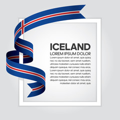 Iceland flag background