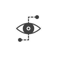 Iris recognition vector icon. filled flat sign for mobile concept and web design. Eye vision simple solid icon. Symbol, logo illustration. Pixel perfect vector graphics