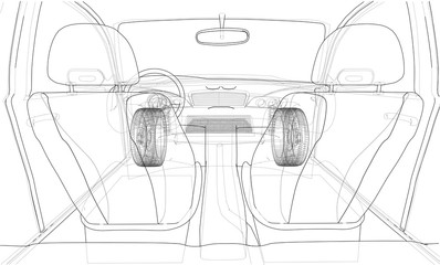 Interior of concept car